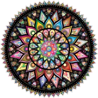🎨 曼荼羅, パターン, カラフル, 装飾的, アート, デザイン, 幾何学的 telegram sticker