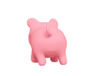 🍑 Schwein, Rosa, Tier, Süß, Schwanz, Hintern whatsapp sticker