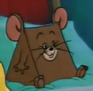 ☺️ Jerry Mouse мышь, мультфильм, персонаж, животное, смешной whatsapp sticker