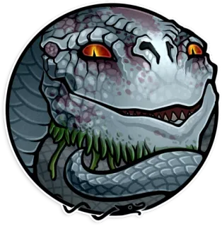 🐍 schlange, reptil, tier, fantasie, monster, kriechend telegram sticker