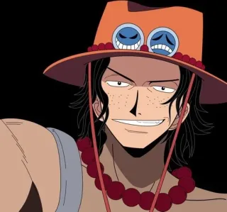 🌟 Ace One Piece Anime, One Piece, Ace, Pirata, Pugno di Fuoco whatsapp sticker