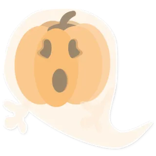 👻 fantasma, zucca, halloween, spaventoso, carino, autunno, vacanza, cartone animato telegram sticker