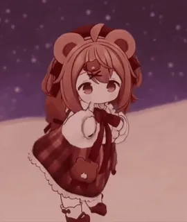 🐻 schattig, beer, kawaii, anime, winter, sneeuw telegram sticker
