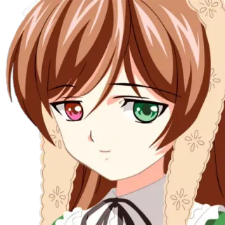 🙂 Аниме, девочка, гетерохромия, милая, Манга telegram sticker