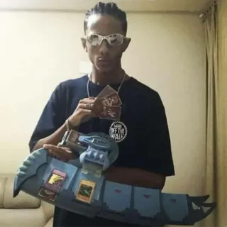 😎 person, glasses, cards, Yu-Gi-Oh, game telegram sticker