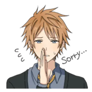 🙏 anime, cartoon, character, thinking, worried telegram sticker