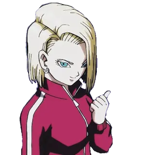 👍 Android 18 Dragon Ball Anime, Dragon Ball, Android 18, Bionda, Donna, Personaggio telegram sticker