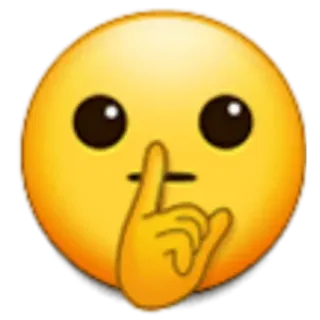 🤫 emoji, shush, finger, silence, quiet telegram sticker