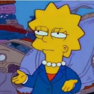 🤗 Lisa Simpson The Simpsons Lisa Simpson, Die Simpsons, Zeichentrickfigur, Fernsehen, Animation, Gelb, Sarkastisch whatsapp sticker