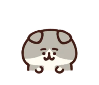 😔 mèo, dễ thương, động vật, hoạt hình, thú cưng, nhãn dán telegram sticker