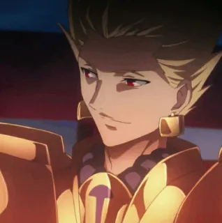 ✨ Gilgamesh Fate/stay night Anime, Postać, Fate, Złoty, Król telegram sticker