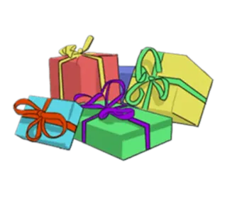 🎁 presentes, lembranças, celebração, caixas, fitas, embalagem telegram sticker