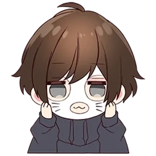 🙃 Anime, Słodkie, Kawaii, Chibi, Kreskówka, Chłopak, Postać telegram sticker
