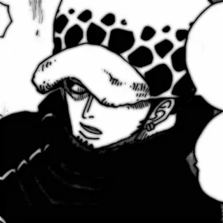 🗯 Trafalgar Law One Piece Trafalgar Law, One Piece, Anime, Manga, Hải tặc, Mũ telegram sticker