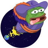 🚀 Pepe the Frog Пепе, лягушка, космос, шляпа, мем, мультфильм, выражение, интернет-культура whatsapp sticker