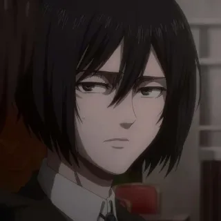 💈 Mikasa Ackerman Attack on Titan Anime, Personagem, Mikasa, Ackerman, Ataque dos Titãs telegram sticker