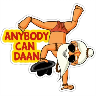 🤕 ANYBODY CAN DAAN Cartoon, Figur, Daan, Yoga, Spirituell, Lustig, Yoga Position telegram sticker