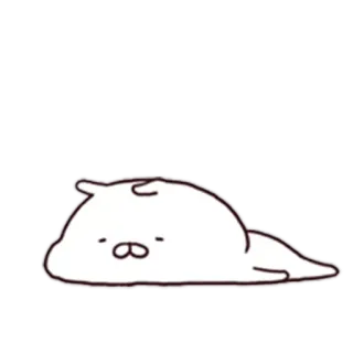 😲 动物, 可爱, 软泥, 卡通, 放松, 懒惰 telegram sticker