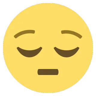 😔 Emoji, Neutrales Gesicht, Gelbes Gesicht, Ausdruckslos whatsapp sticker