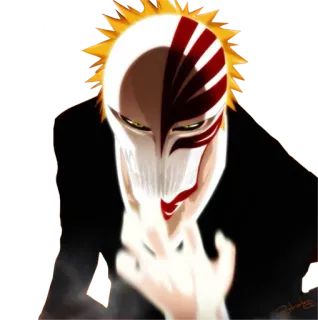 😠 Ichigo Kurosaki Bleach Anime, Mangá, Ichigo, Bleach, Hollow, Máscara telegram sticker