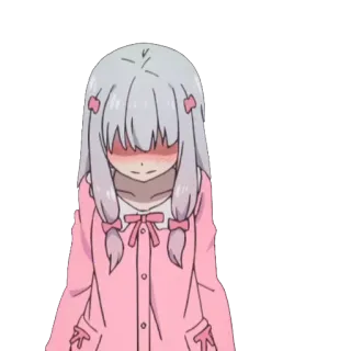 ✨ anime, girl, cute, pink, blushing telegram sticker
