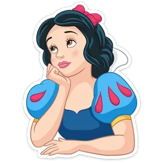 ☹️ Snow White Cartoon, Disney, Prinzessin, Schneewittchen telegram sticker