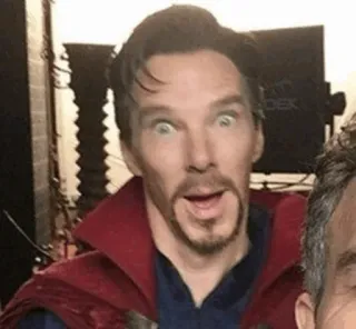 🕸 Doctor Strange marvel, doctor strange, benedict cumberbatch, lustiges gesicht, superheld, avengers telegram sticker
