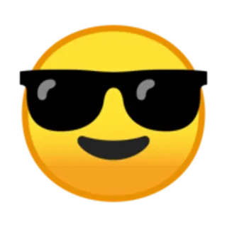 😎 emoji, sunglasses, cool, smiley telegram sticker