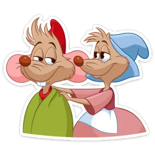 ☺️ Cinderella Disney, souris, Cendrillon, personnages whatsapp sticker