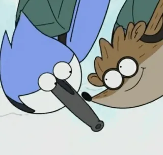 👾 Mordecai and Rigby Regular Show cartoon, characters, tv show whatsapp sticker