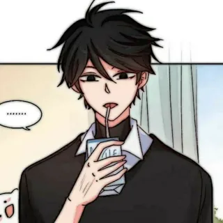 🗿 anime, manga, drawing, cartoon, boy, asian, drink telegram sticker
