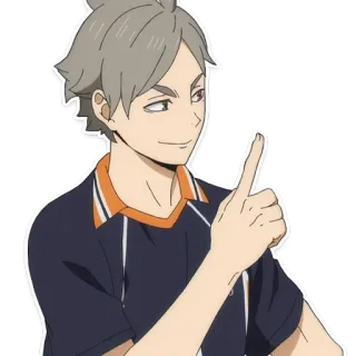😏 Sugawara Koushi Haikyuu!! Аниме, Haikyuu, Сугавара, Волейбол, Связующий telegram sticker