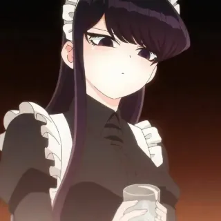 💈 Komi Shouko Komi Can't Communicate Аниме, Komi Can't Communicate, Коми Сёко, Горничная, Милый, Девушка аниме, Манга telegram sticker