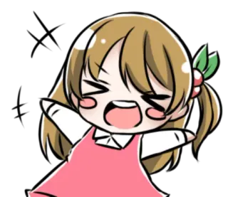 😆 Anime, Desenho animado, Kawaii, Fofo, Feliz, Chibi telegram sticker