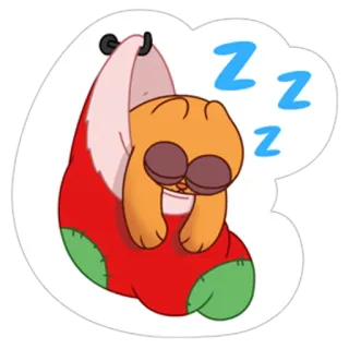 💤 zzz schläfrig, schlafend, müde, Cartoon, Tier, süß telegram sticker
