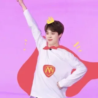 🌷 niño, capa, corona, héroe, superhéroe whatsapp sticker