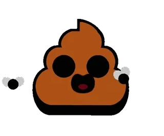 💩 caca, emoji, marrón, mono, gracioso whatsapp sticker
