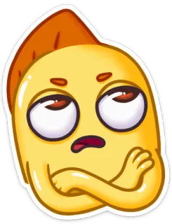 😒 Emoji, Expressão, Desenho animado, Frustração, Arte digital, Sticker telegram sticker
