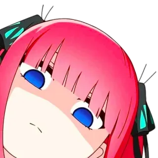 😍 Anime, Manga, Cartoon, Charakter, Illustration, Rosa Haare, Blaue Augen telegram sticker