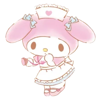 🌸 My Melody 마이멜로디, 산리오, 만화, 카와이, 귀여운, 분홍색 whatsapp sticker