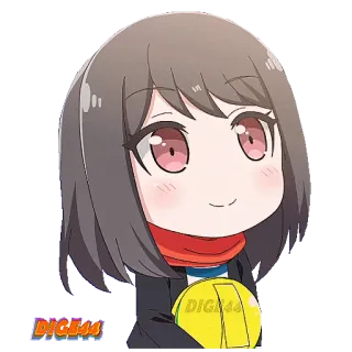 😌 DIGE44 动漫, 可爱, 女孩, Q版 whatsapp sticker