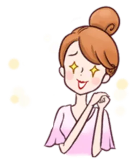 😻 mulher, brilhante, excitação, feliz, desenho animado telegram sticker