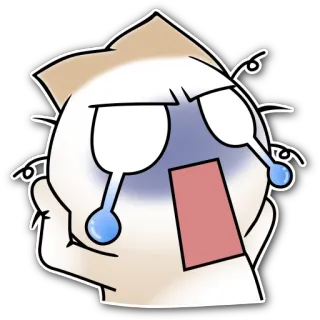 😵 weinen, traurig, emotion, cartoon, weinend, verärgert whatsapp sticker