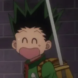 😅 Gon Freecss Hunter x Hunter anime, Gon, Hunter x Hunter, cartoon, funny, cute telegram sticker
