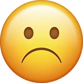 ☹️ emoji, sad, upset, unhappy, face whatsapp sticker