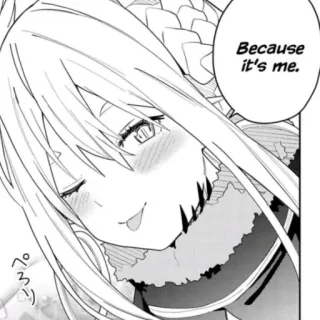 😎 Because it's me. Anime, Mangá, Garota, Fofa, Sorriso, Língua telegram sticker