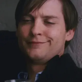 😏 Peter Parker Spider-Man Mème, Tobey Maguire, Suffisant, Visage, Spider-Man, Film telegram sticker