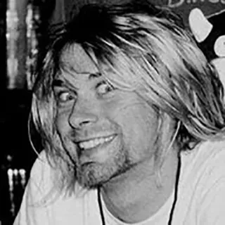 👌 Kurt Cobain 科特·柯本, 涅槃乐队, 音乐家, 歌手, 词曲作者 telegram sticker