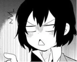 🍃 anime, manga, angry, expression, cartoon telegram sticker