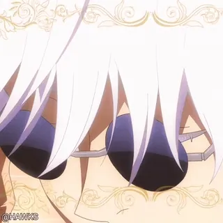 😎 Anime, Biquíni, Garota, Cabelo branco telegram sticker